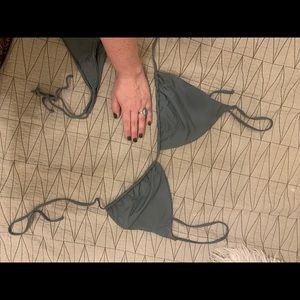 Olive green string bikini